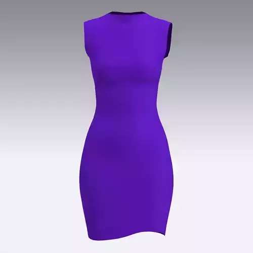 DRESS ASYMETRIC SKIRT PURPLE LOOK