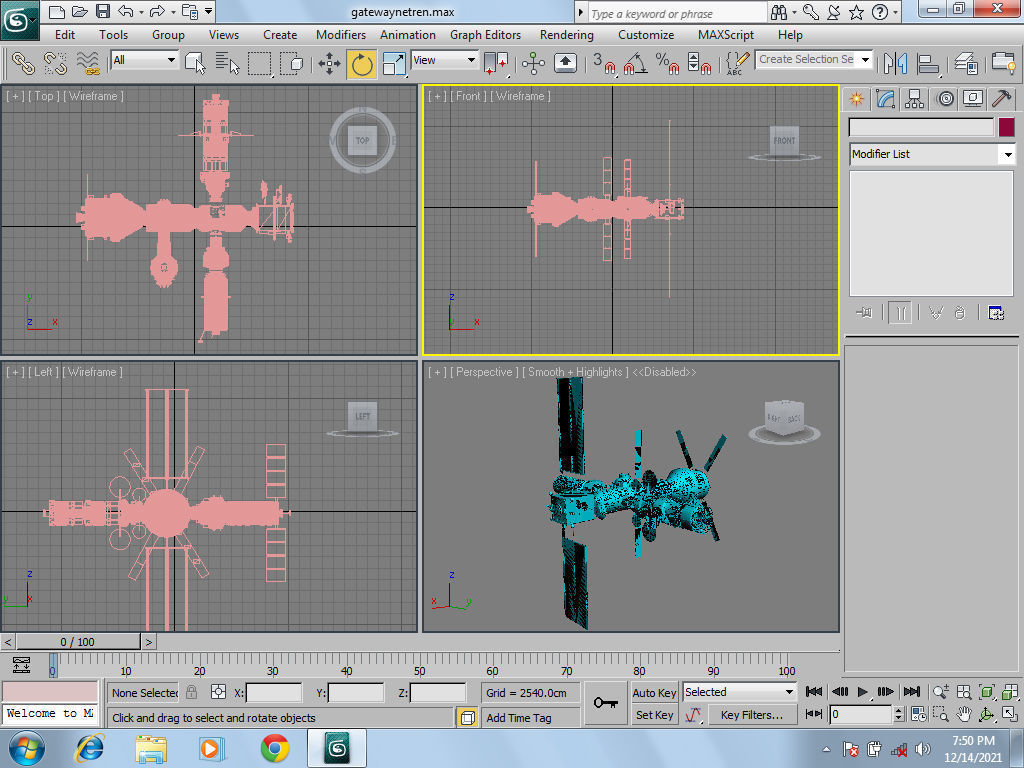 NASAs Lunar Gateway with Orion Docked Left 3D model_81