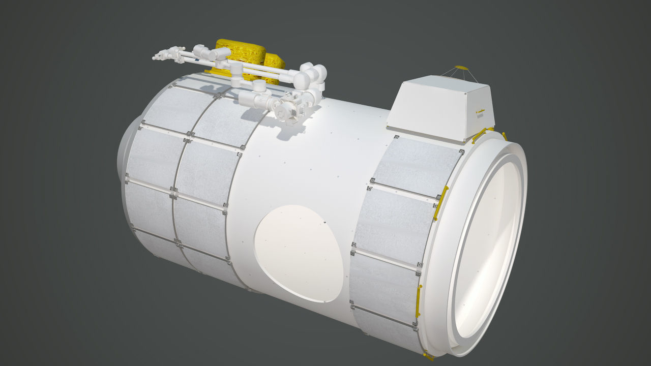 NASAs Lunar Gateway with Orion Docked Left 3D model_54
