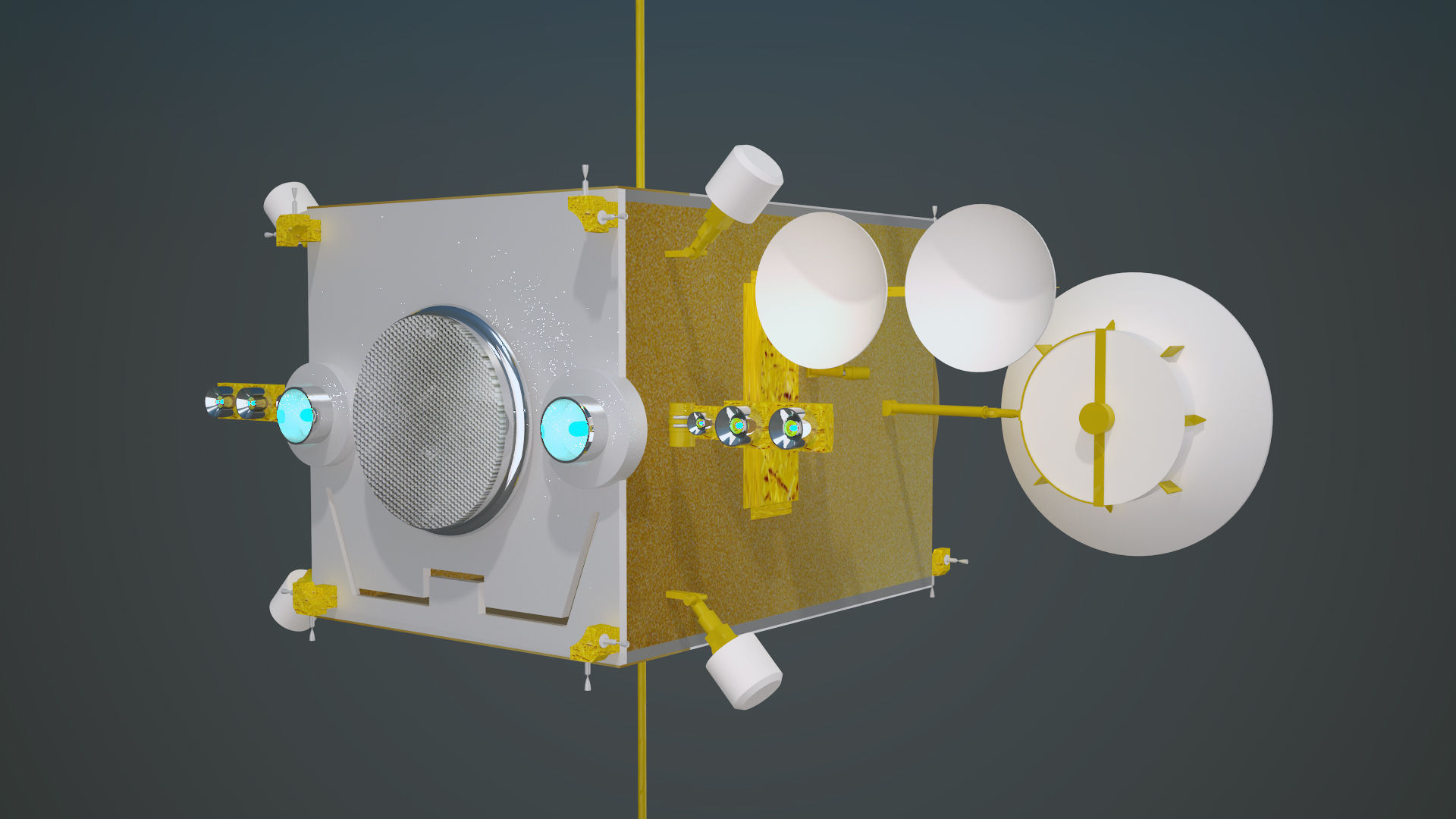 NASAs Lunar Gateway with Orion Docked Left 3D model_80