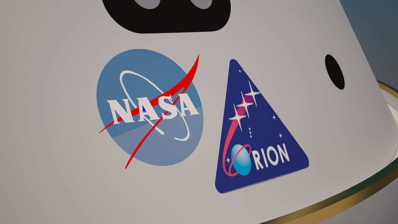 NASAs Lunar Gateway with Orion Docked Left 3D model_32