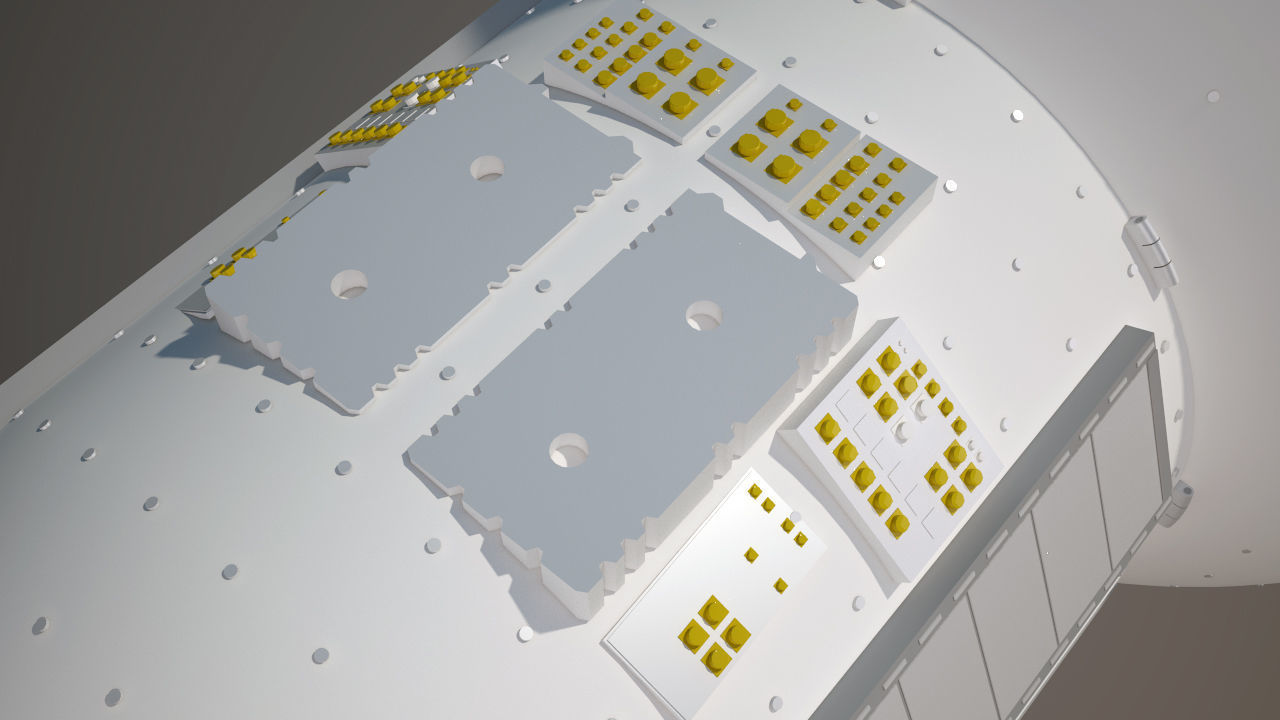 NASAs Lunar Gateway with Orion Docked Left 3D model_61