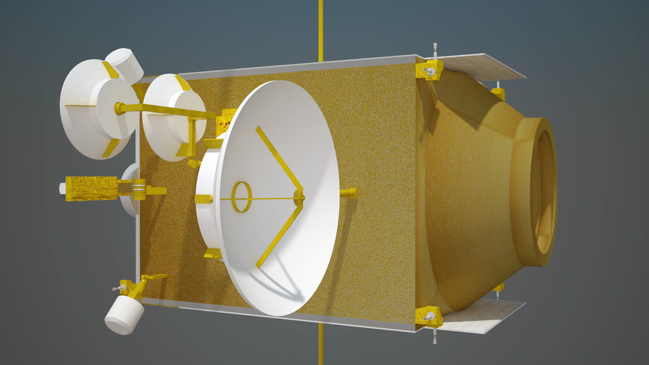 NASAs Lunar Gateway with Orion Docked Left 3D model_76