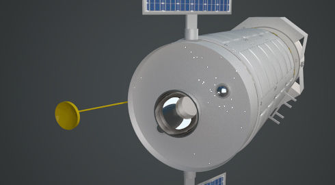NASAs Lunar Gateway with Orion Docked Left 3D model_6