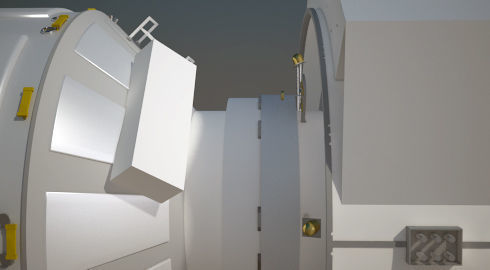 NASAs Lunar Gateway with Orion Docked Left 3D model_27