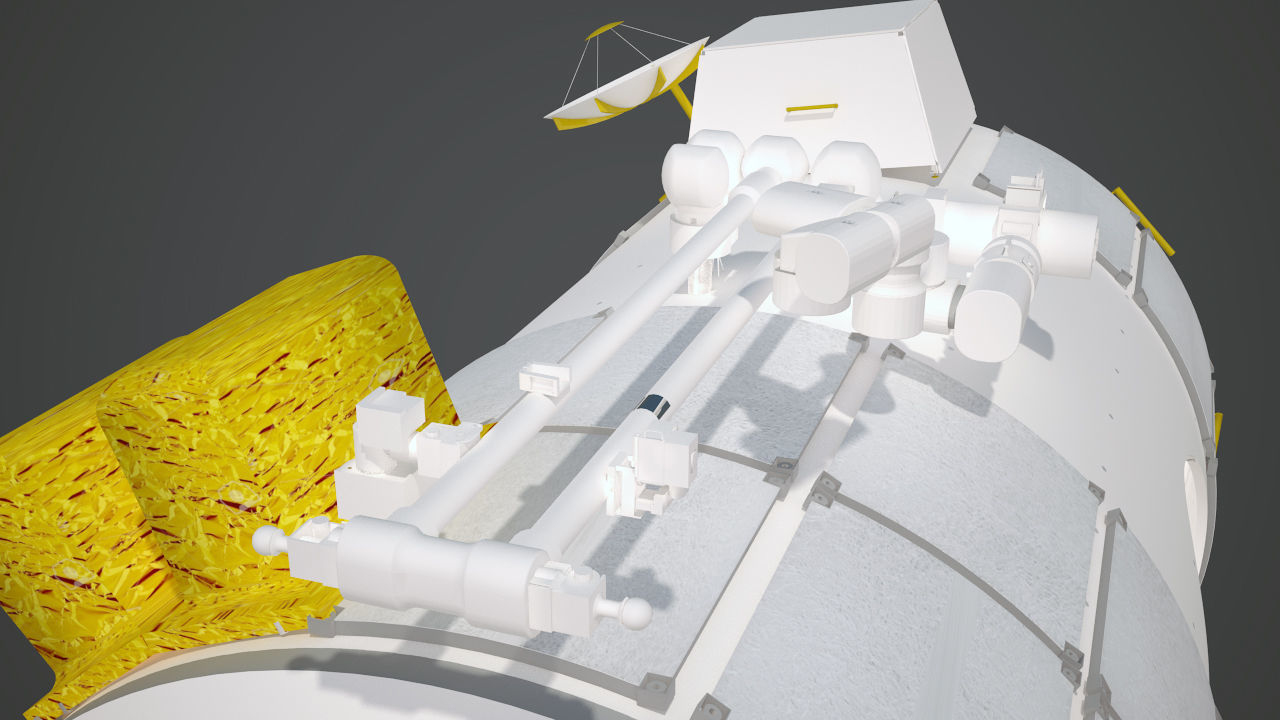 NASAs Lunar Gateway with Orion Docked Left 3D model_77