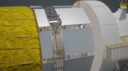 NASAs Lunar Gateway with Orion Docked Left 3D model_31