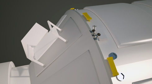 NASAs Lunar Gateway with Orion Docked Left 3D model_18