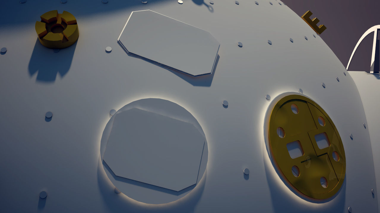 NASAs Lunar Gateway with Orion Docked Left 3D model_56