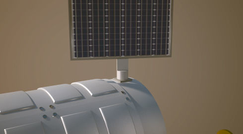 NASAs Lunar Gateway with Orion Docked Left 3D model_12