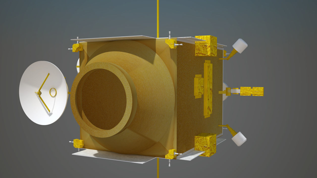 NASAs Lunar Gateway with Orion Docked Left 3D model_62