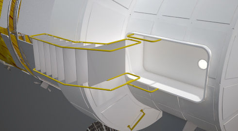NASAs Lunar Gateway with Orion Docked Left 3D model_30