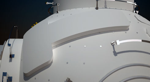 NASAs Lunar Gateway with Orion Docked Left 3D model_14