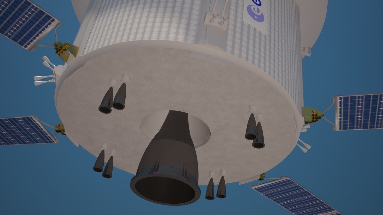 NASAs Lunar Gateway with Orion Docked Left 3D model_37