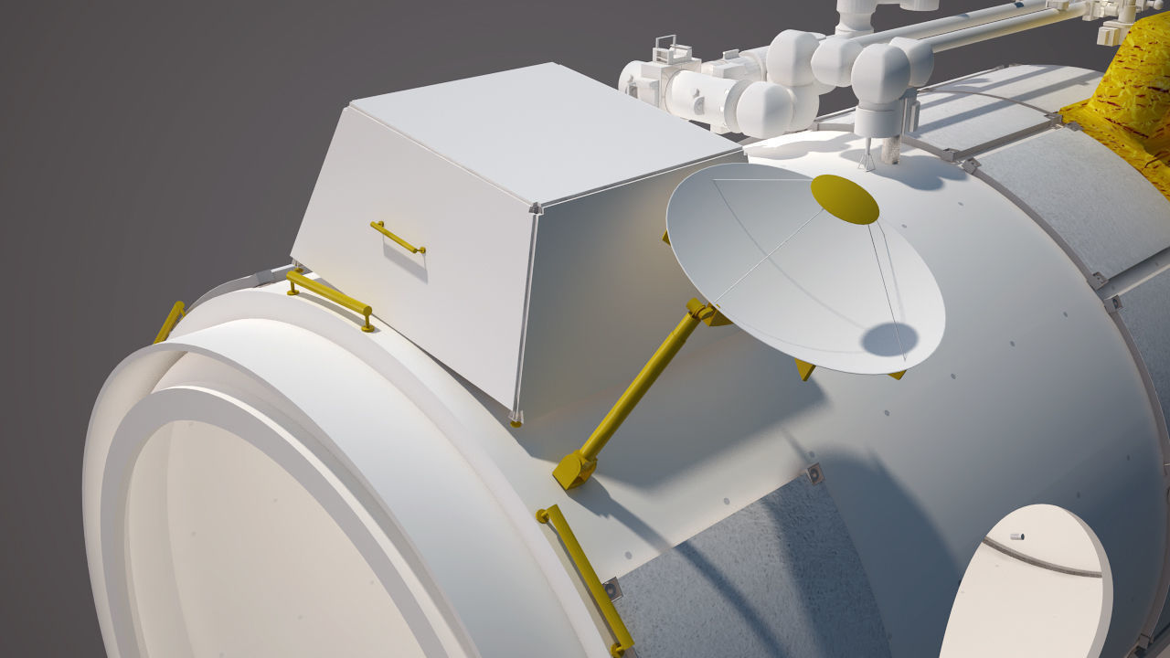 NASAs Lunar Gateway with Orion Docked Left 3D model_75