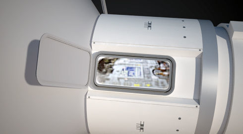 NASAs Lunar Gateway with Orion Docked Left 3D model_25