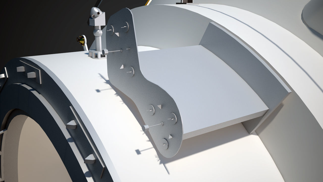 NASAs Lunar Gateway with Orion Docked Left 3D model_64