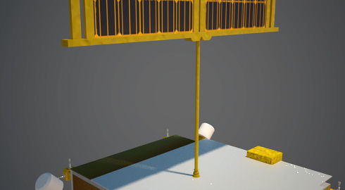 NASAs Lunar Gateway with Orion Docked Left 3D model_4