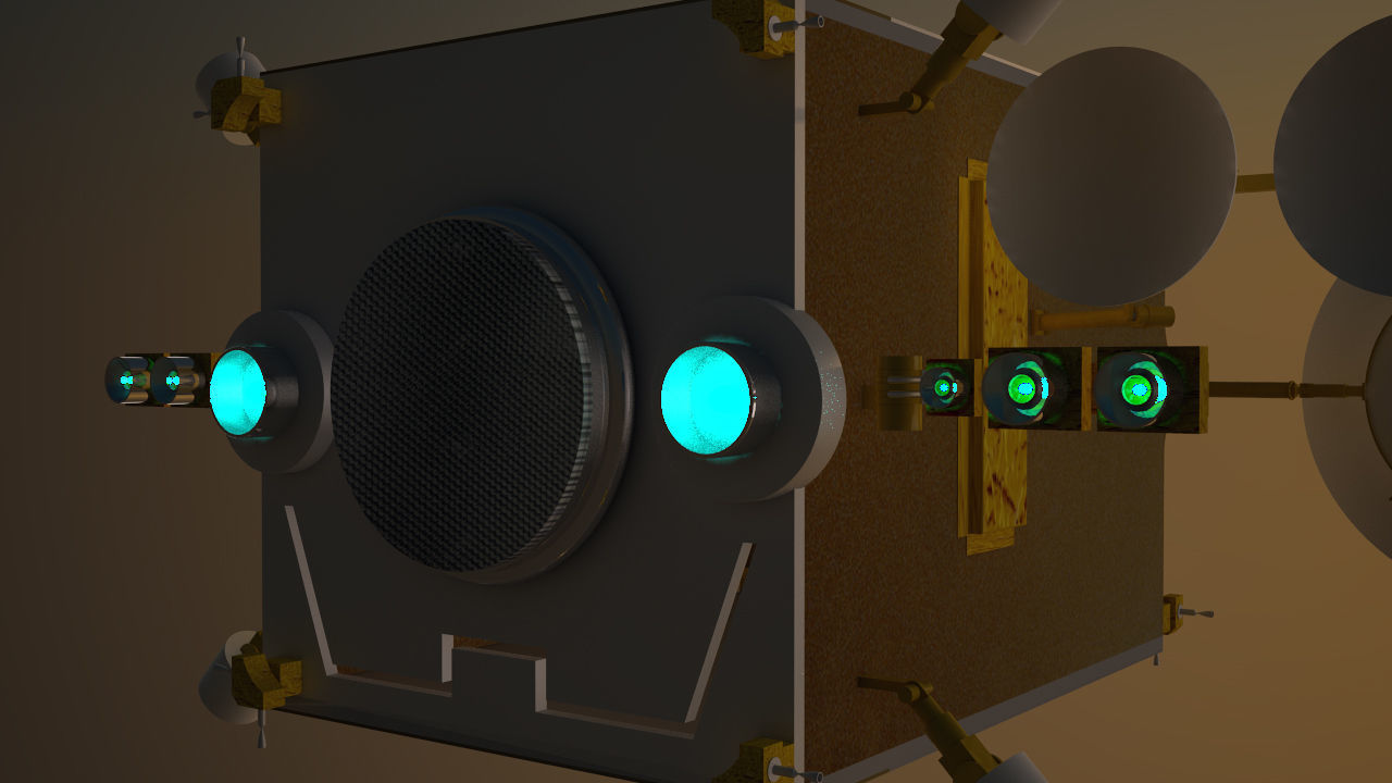 NASAs Lunar Gateway with Orion Docked Left 3D model_58