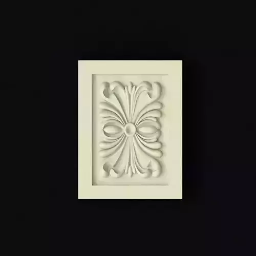 rosette decorative wall plaque with floral design