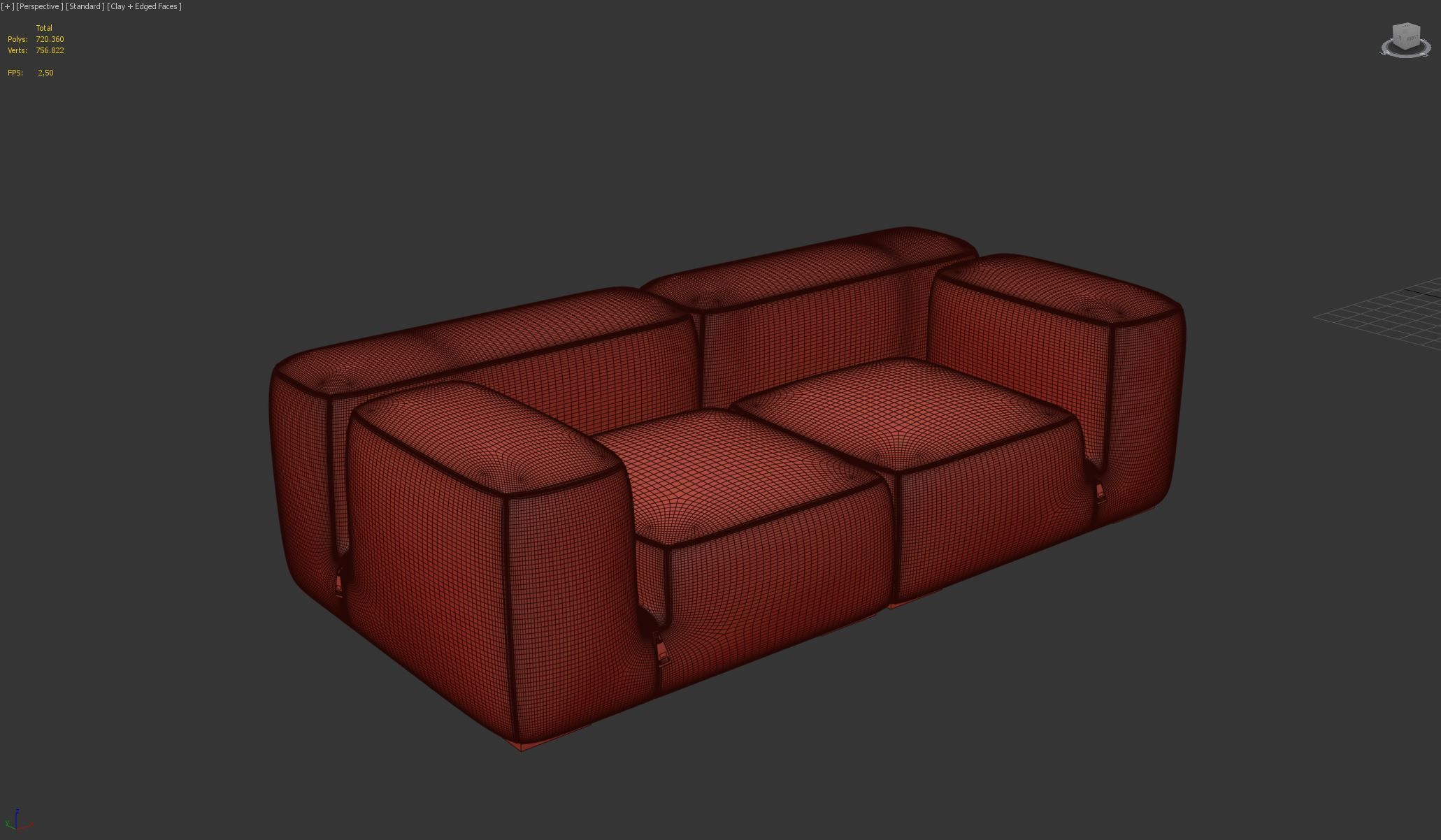 Polo Sofa Set 3D model_1