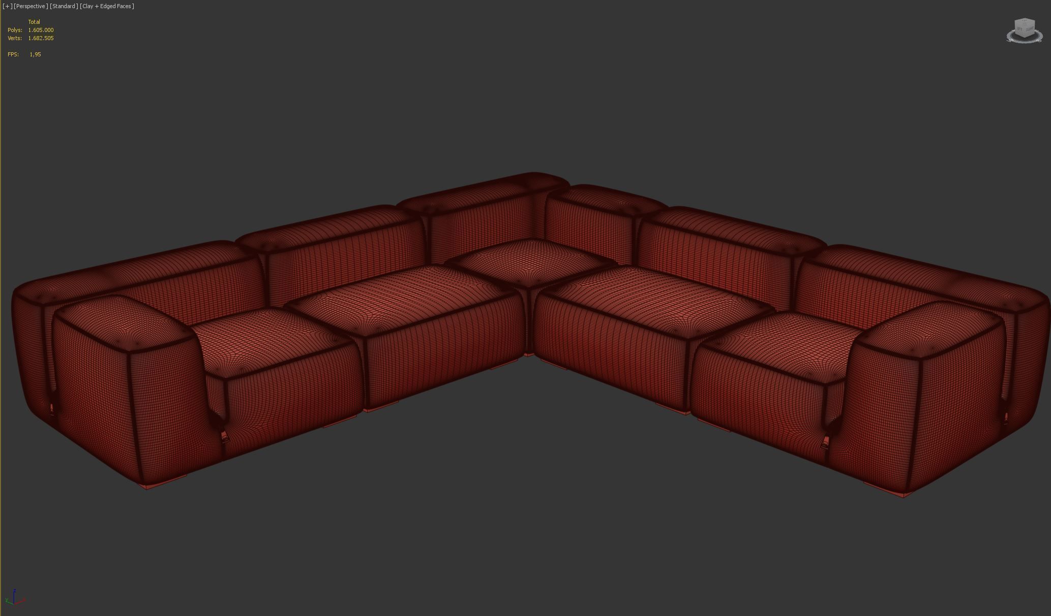 Polo Sofa Set 3D model_3