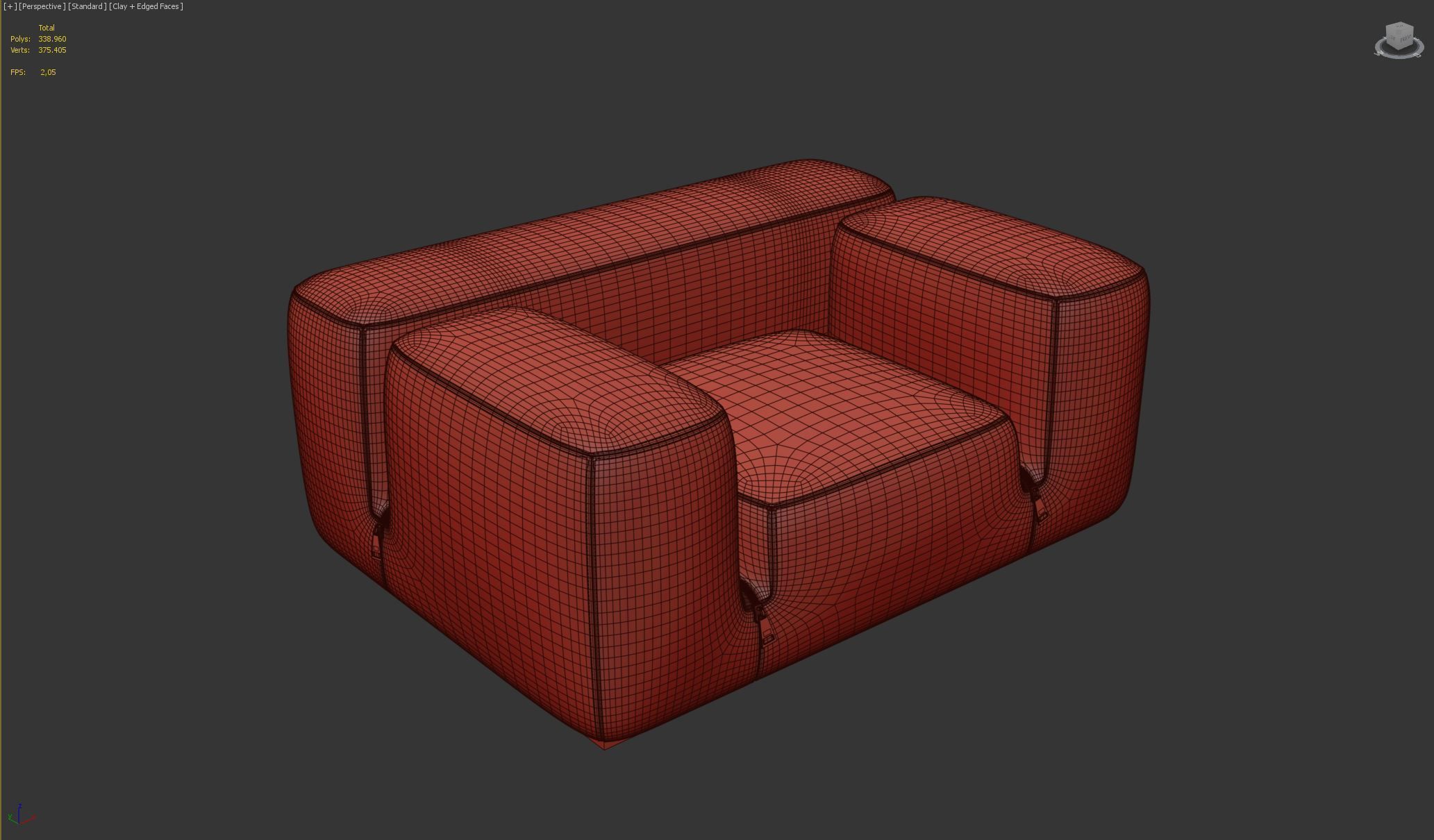 Polo Sofa Set 3D model_5