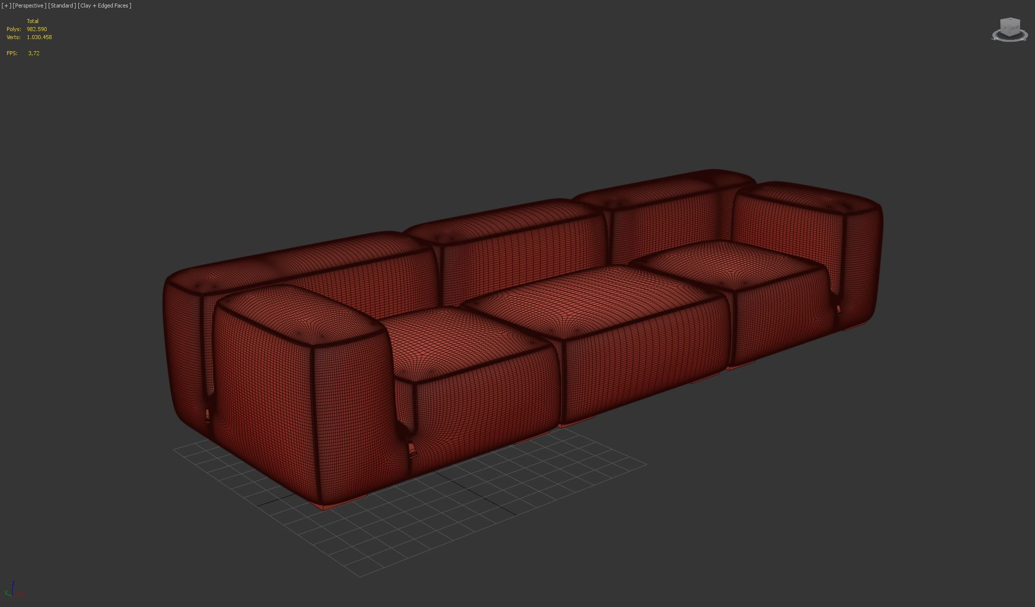 Polo Sofa Set 3D model_9