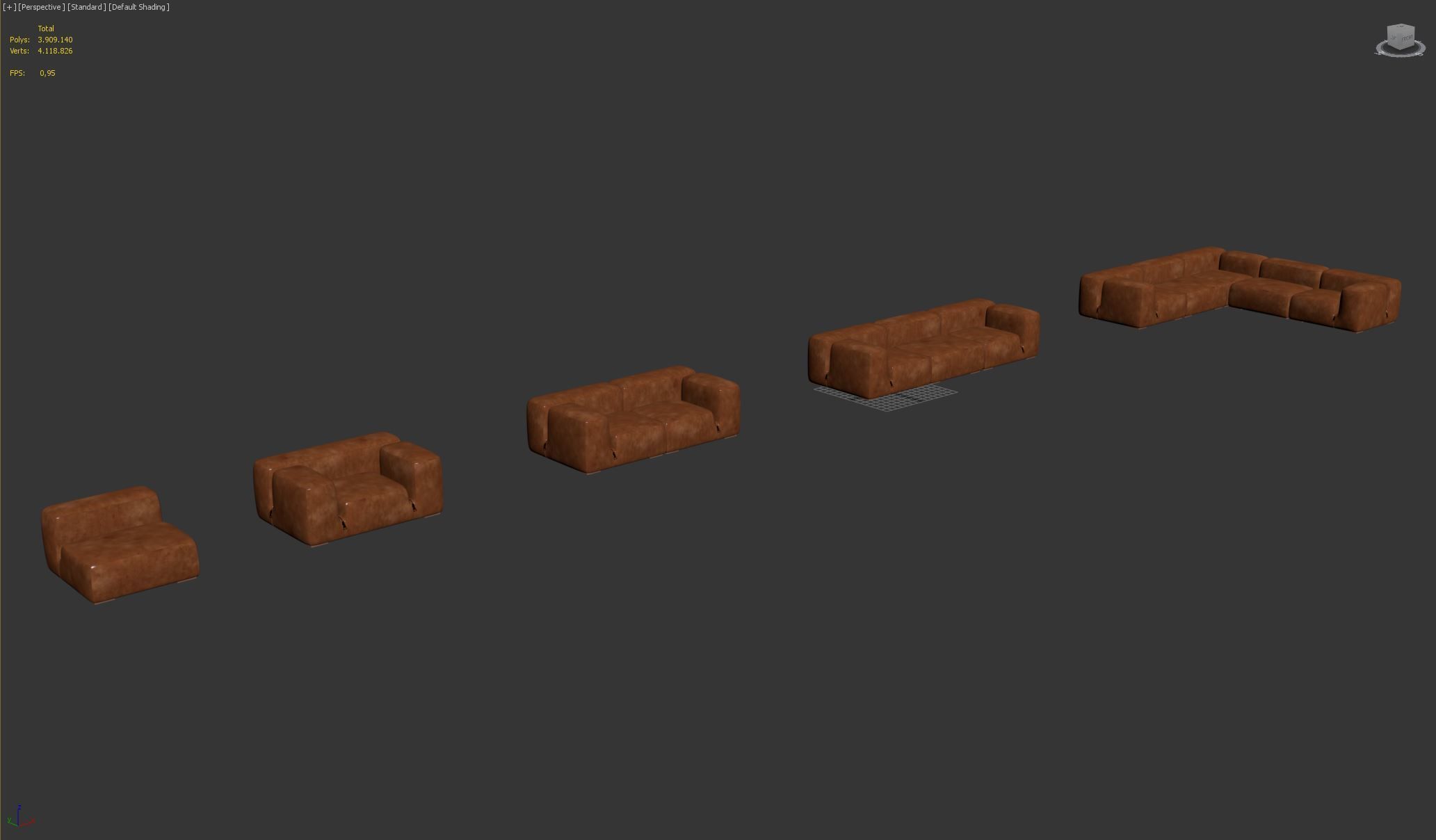 Polo Sofa Set 3D model_10