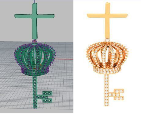 Cross 3d Cad Model Pendants  3D print model_4