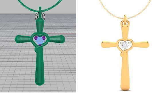 Cross 3d Cad Model Pendants  3D print model_5