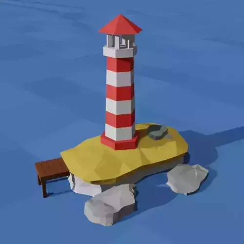 Lighthouse island with