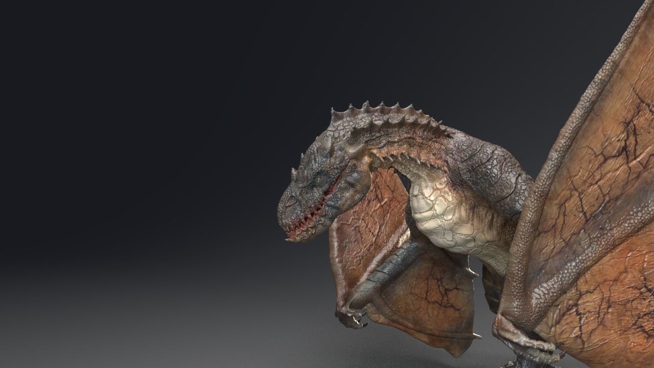 Dinosaur Wyvern Rex Model Low-poly 3D model_16
