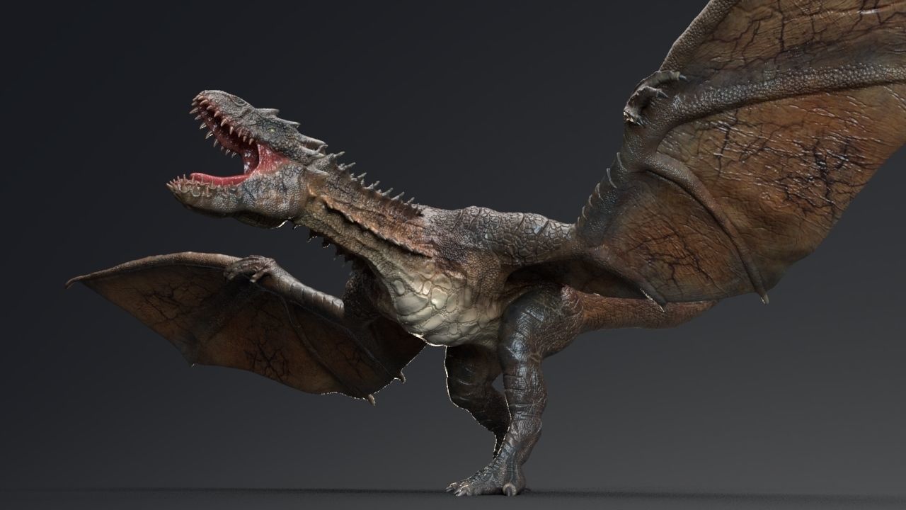 Dinosaur Wyvern Rex Model Low-poly 3D model_15