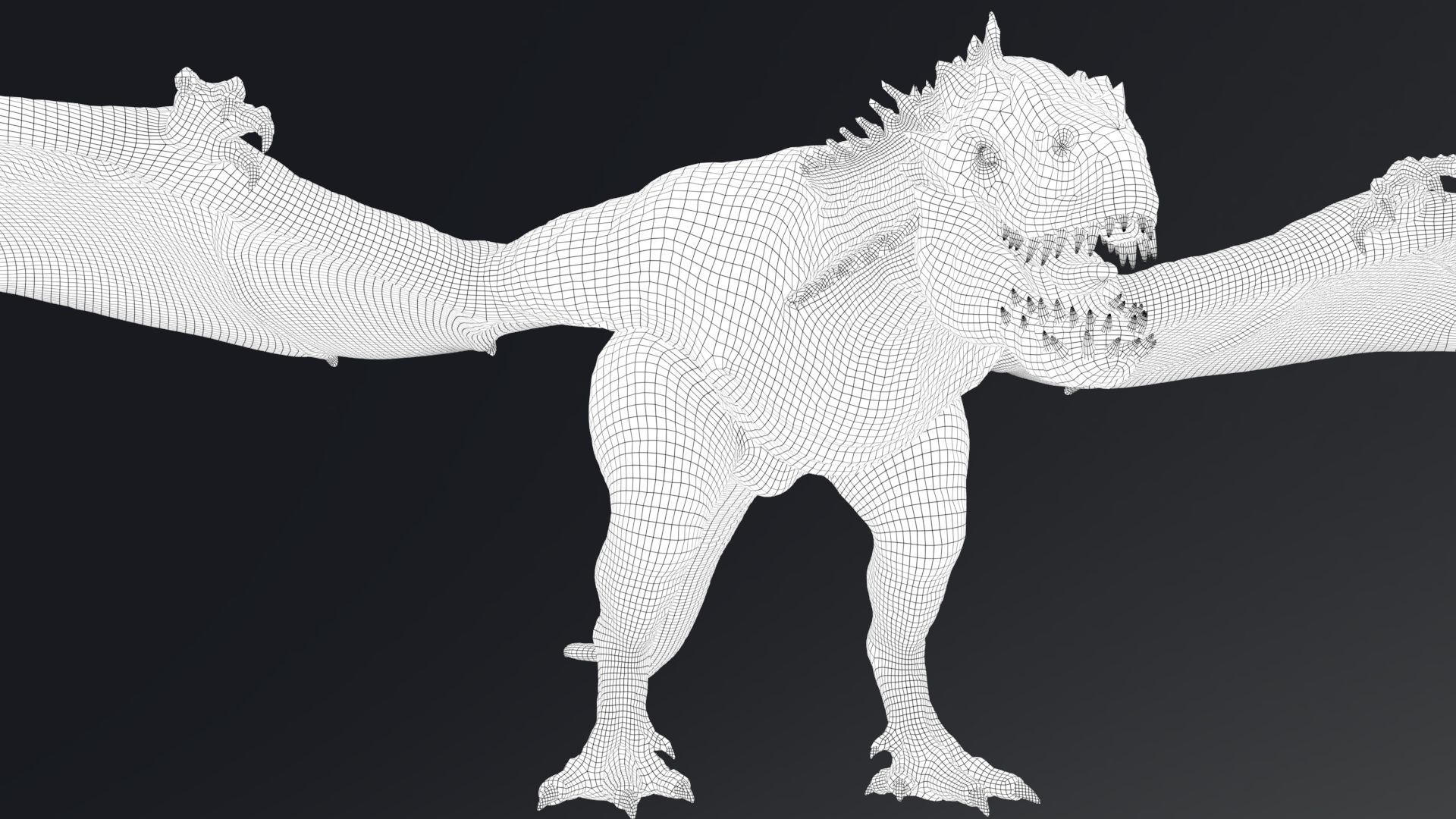 Dinosaur Wyvern Rex Model Low-poly 3D model_24