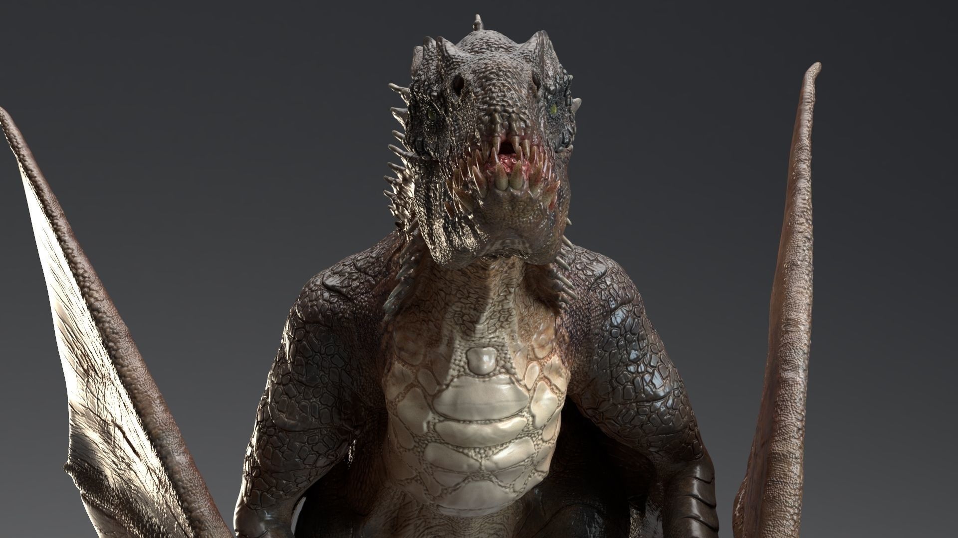 Dinosaur Wyvern Rex Model Low-poly 3D model_10