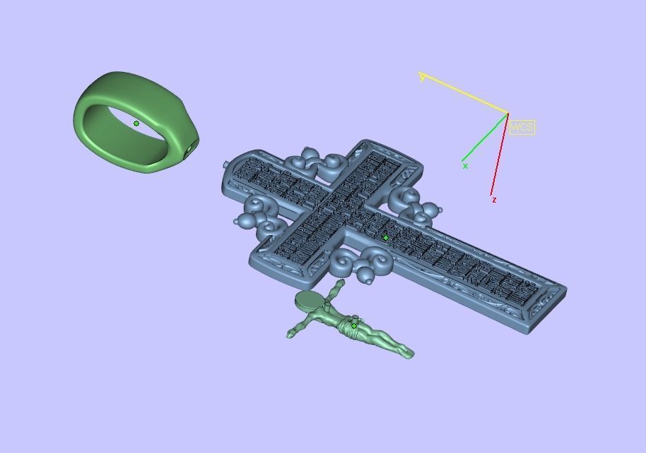 Orthodox cross cyrilic prayer crucifixion cherub 3D print model_4