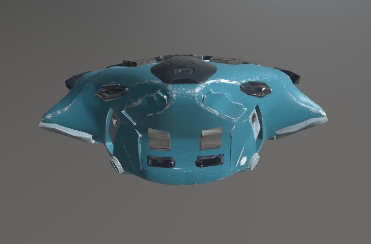 Drone visor SciFi helmet headset TEXTURED 4K 3D model_35