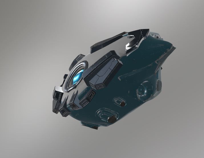 Drone visor SciFi helmet headset TEXTURED 4K 3D model_8