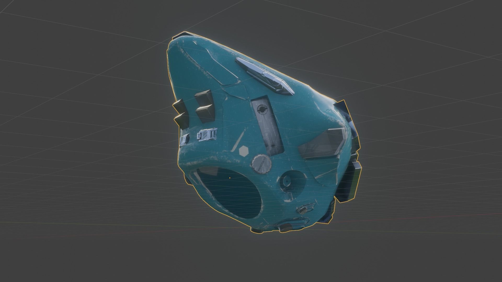 Drone visor SciFi helmet headset TEXTURED 4K 3D model_9