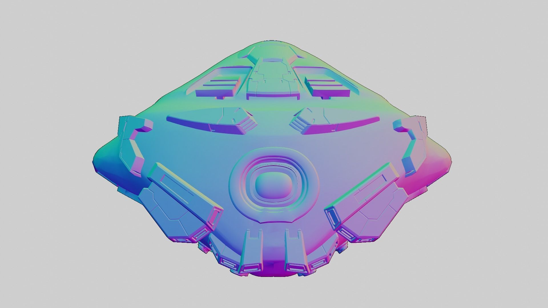 Drone visor SciFi helmet headset TEXTURED 4K 3D model_13