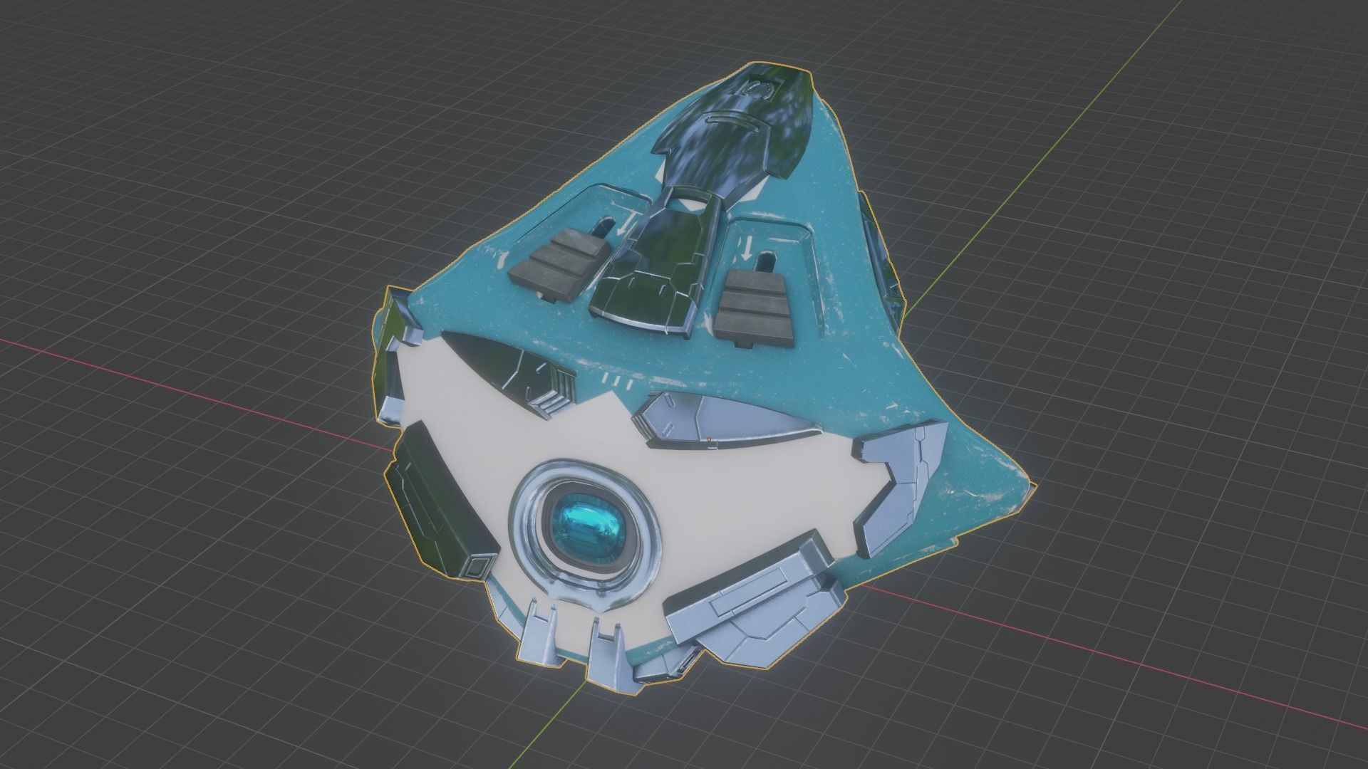 Drone visor SciFi helmet headset TEXTURED 4K 3D model_2