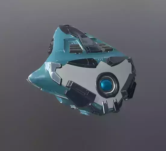 Drone visor SciFi helmet headset TEXTURED 4K 3D model