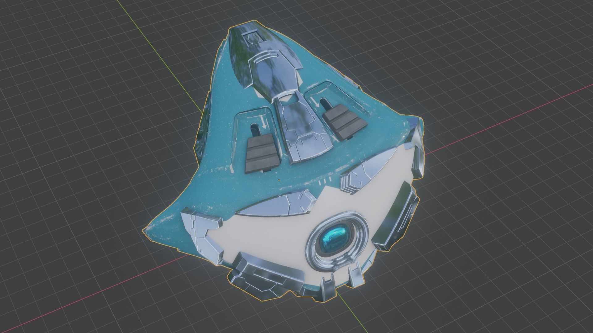 Drone visor SciFi helmet headset TEXTURED 4K 3D model_6