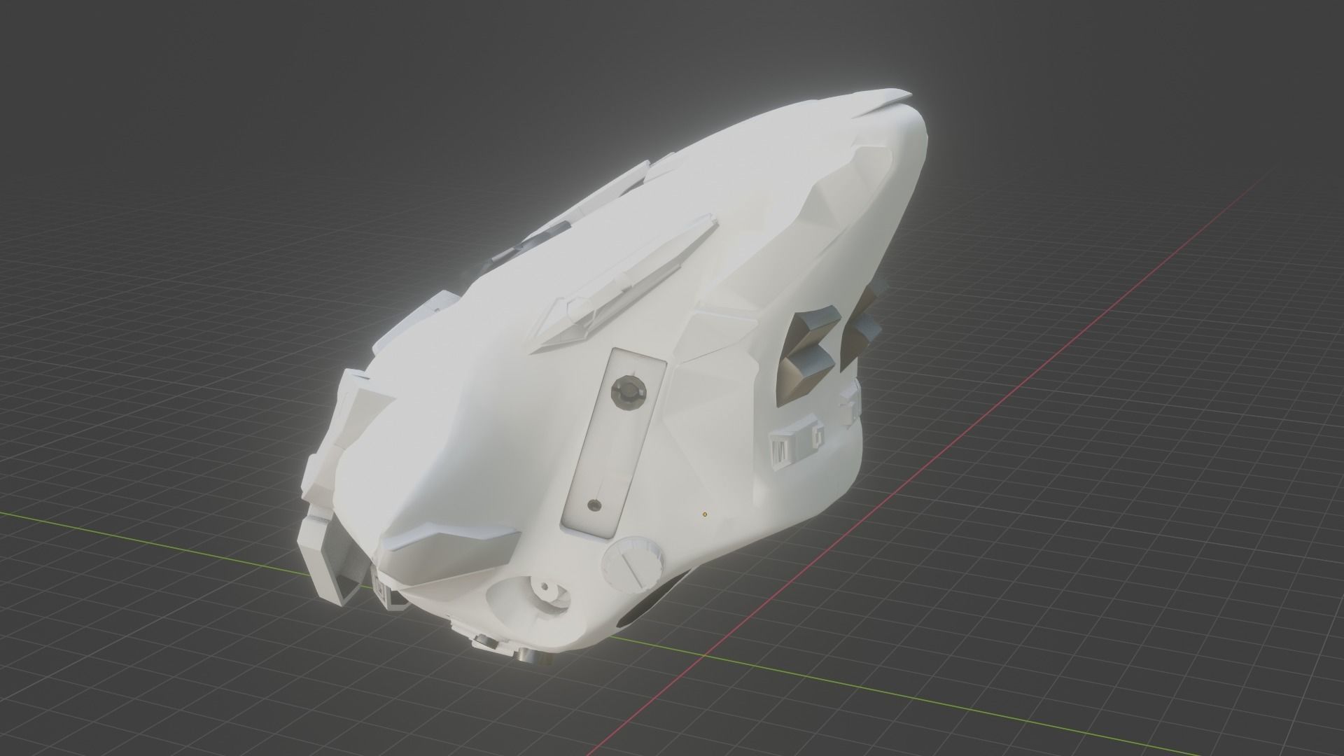 Drone visor SciFi helmet headset TEXTURED 4K 3D model_25