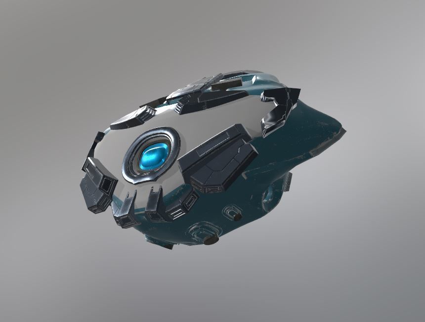 Drone visor SciFi helmet headset TEXTURED 4K 3D model_1