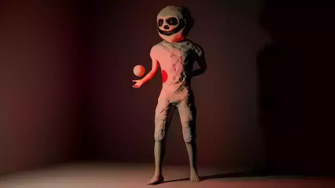 Maniak man holding ball