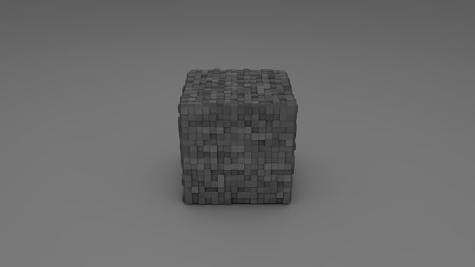 Stone - Minecraft 3D model Low-poly 3D model
