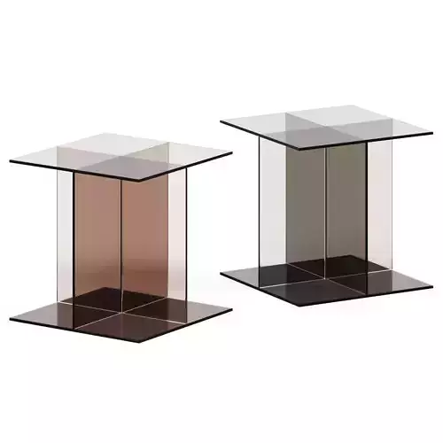 Square Glass Coffee Table VIER by e15