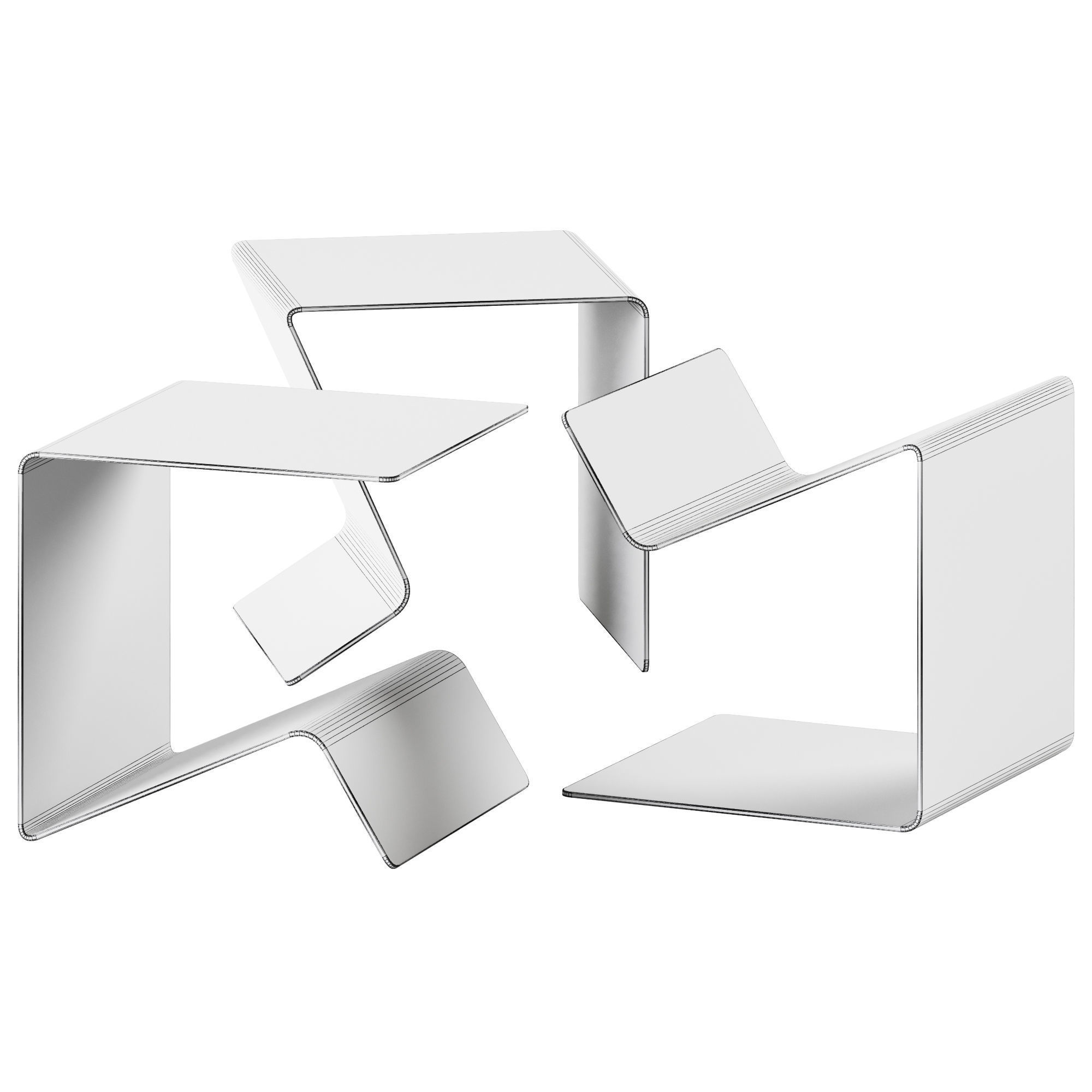 Buk side table by Muller small 3D model_1